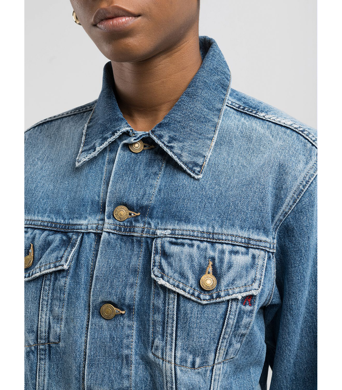 リサイクルインディゴコットンデニムジャケット 詳細画像 ブルー 7